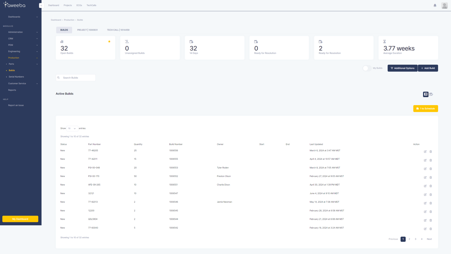 Aweeba Platform — member and donor records screen